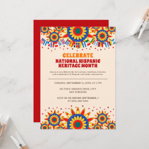 National Hispanic Heritage Month Colorful Card