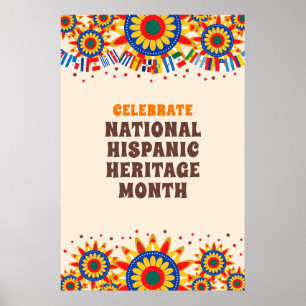 National Hispanic Heritage Month Colorful Poster