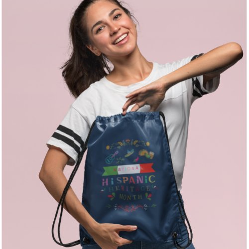 NATIONAL HISPANIC HERITAGE MONTH DESIGN DRAWSTRING BAG