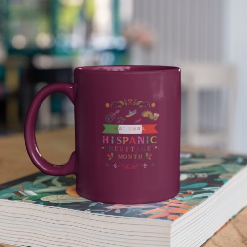 NATIONAL HISPANIC HERITAGE MONTH DESIGN Two_Tone COFFEE MUG