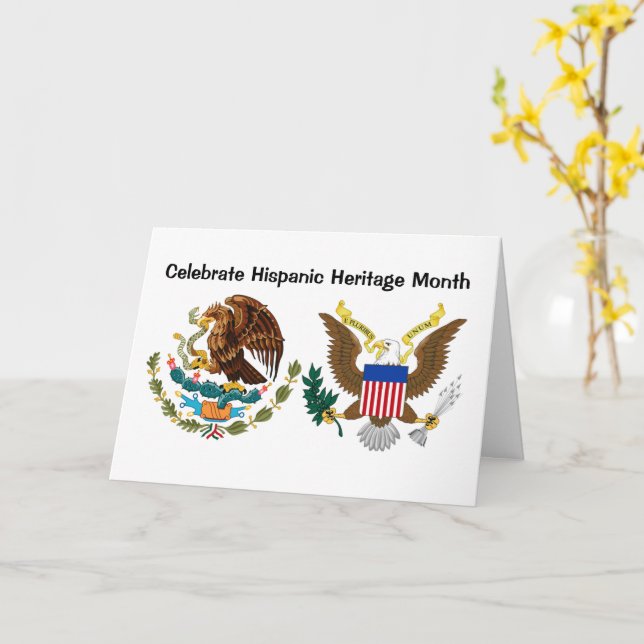 National Hispanic Heritage Month - Eagles Card (Yellow Flower)