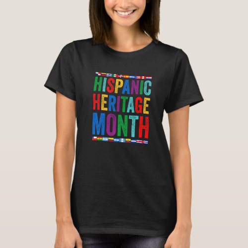 National Hispanic Heritage Month Flag Roots Latino T_Shirt