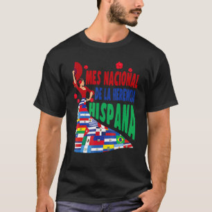 National Hispanic Heritage Month flags Dancing  T-Shirt