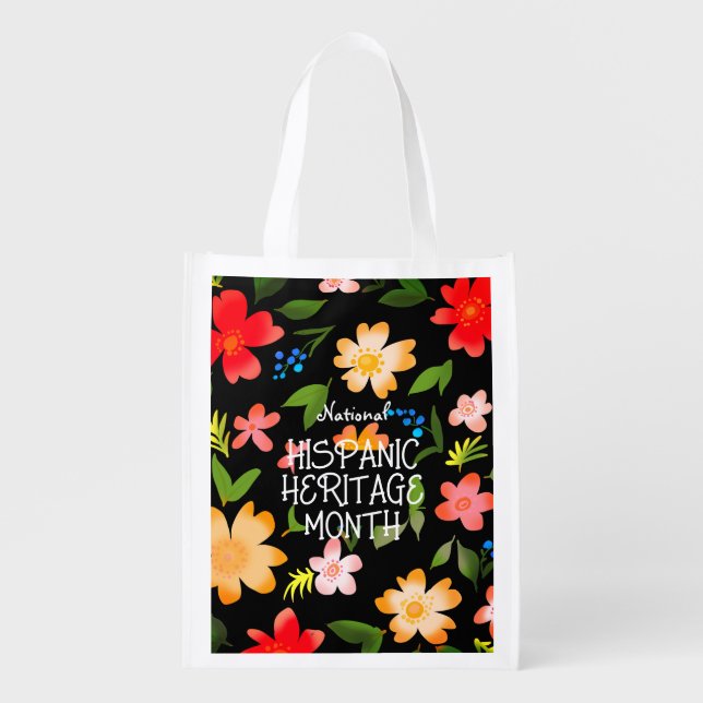 National HISPANIC HERITAGE MONTH Grocery Bag (Front)