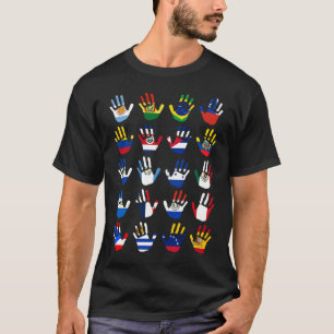 National Hispanic Heritage Month Hands All Countri T-Shirt