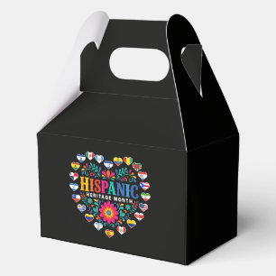 National Hispanic Heritage Month Heart Flags Favor Boxes