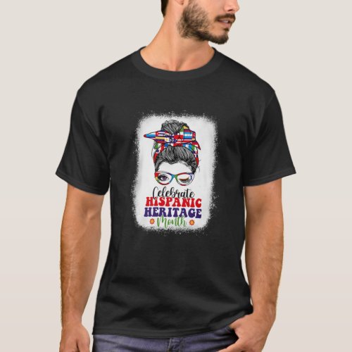 National Hispanic Heritage Month Hippie Women Mess T_Shirt