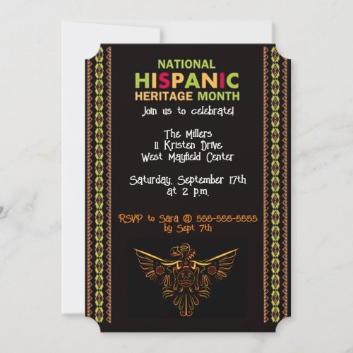 National Hispanic Heritage Month Invitation