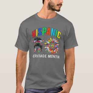 National Hispanic Heritage Month Latin Flags Messy T-Shirt