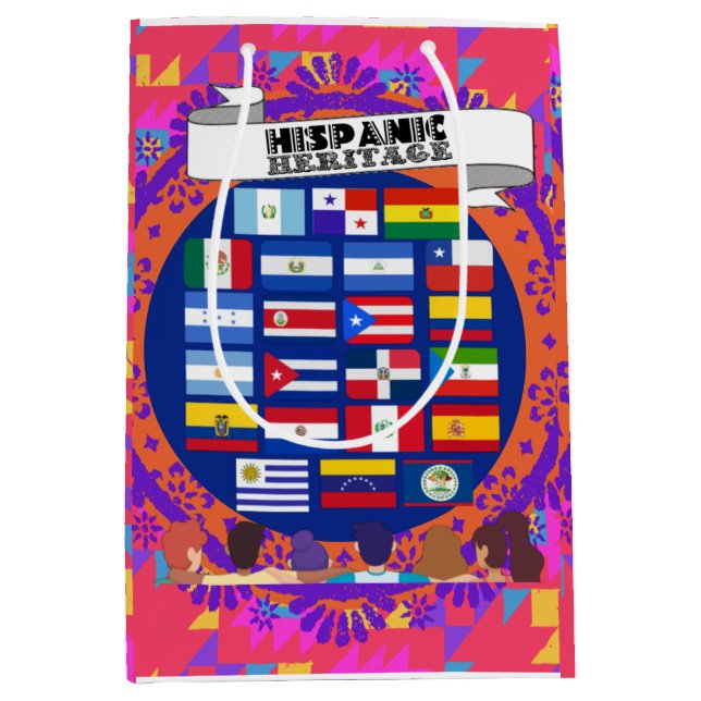National Hispanic Heritage Month Medium Gift Bag (Front)