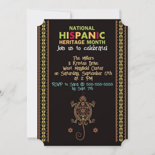 National Hispanic Heritage Month Party Invitation