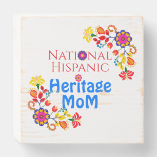National Hispanic Heritage Month – Proud Mom Favor Wooden Box Sign