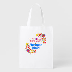 National Hispanic Heritage Month Proud Mom Grocery Bag