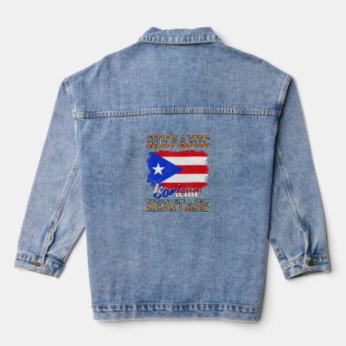 National Hispanic Heritage Month Puerto Rico  Denim Jacket