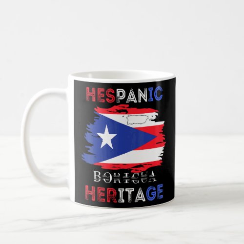 National Hispanic Heritage Month Puerto Rico Flag  Coffee Mug
