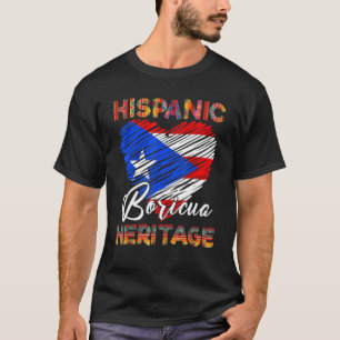 National Hispanic Heritage Month Puerto Rico Flag T-Shirt