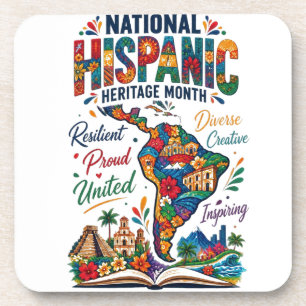 National Hispanic Heritage Month – Resilient, Prou Beverage Coaster