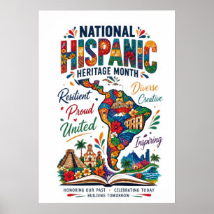 National Hispanic Heritage Month – Resilient, Prou Poster