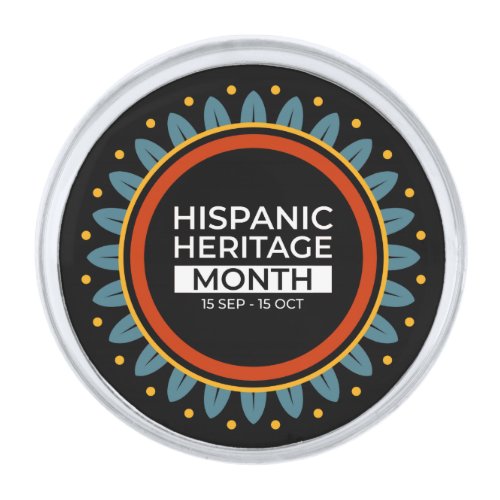 National Hispanic Heritage Month Silver Finish Lapel Pin