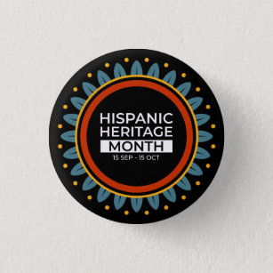 National Hispanic Heritage Month Sterling Silver N Button