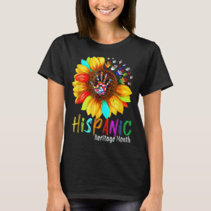 National Hispanic Heritage Month Sunflower All Cou T-Shirt