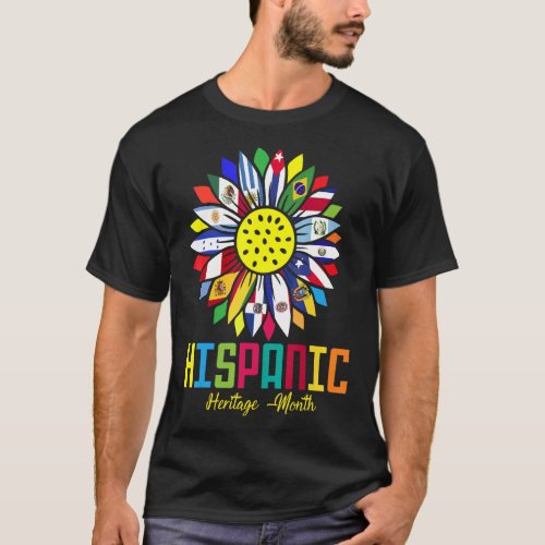National Hispanic Heritage Month Sunflower Countri T_Shirt