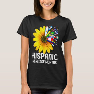 National Hispanic Heritage Month Sunflower Countri T-Shirt