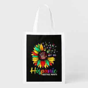 National Hispanic Heritage Month Sunflower Grocery Bag