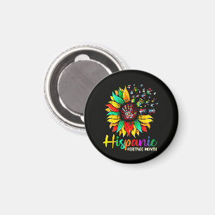 National Hispanic Heritage Month Sunflower Magnet