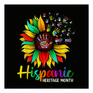 National Hispanic Heritage Month Sunflower Poster