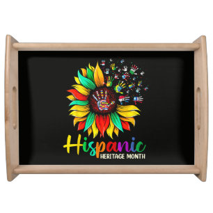 National Hispanic Heritage Month Sunflower Serving Tray