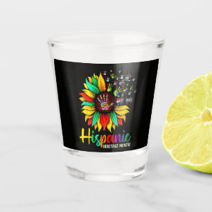 National Hispanic Heritage Month Sunflower Shot Glass