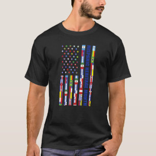 National Hispanic Heritage Month USA Flag All Coun T-Shirt