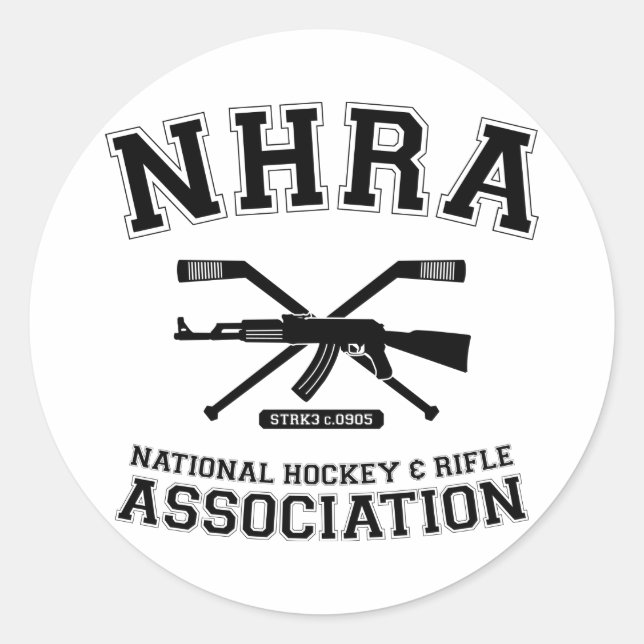 National Hockey and Rifle Association Classic Round Sticker (Front)
