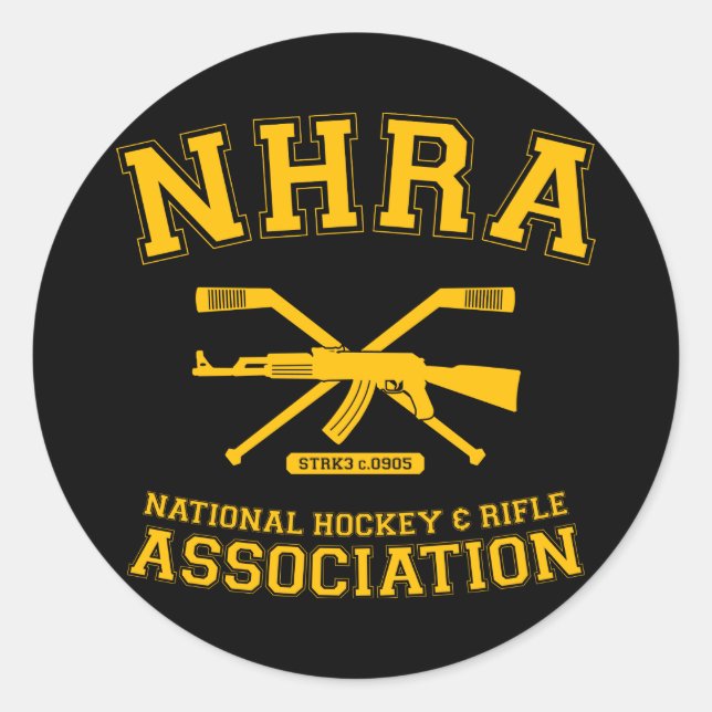 National Hockey and Rifle Association Classic Round Sticker (Front)