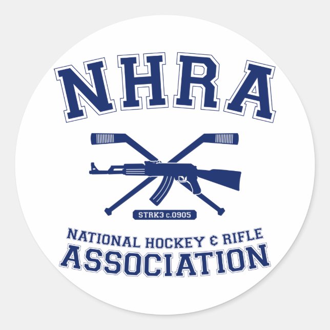 National Hockey and Rifle Association Classic Round Sticker (Front)