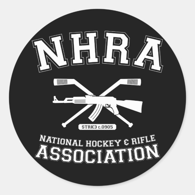 National Hockey and Rifle Association Classic Round Sticker (Front)