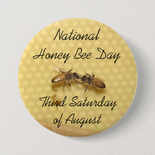 National Honey Bee Day Button