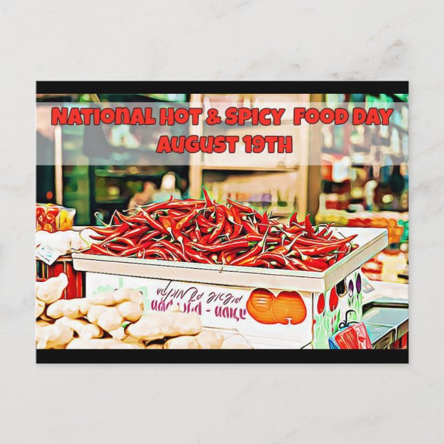 National Hot and Spicy Food Day Holidays Postcard (Front)