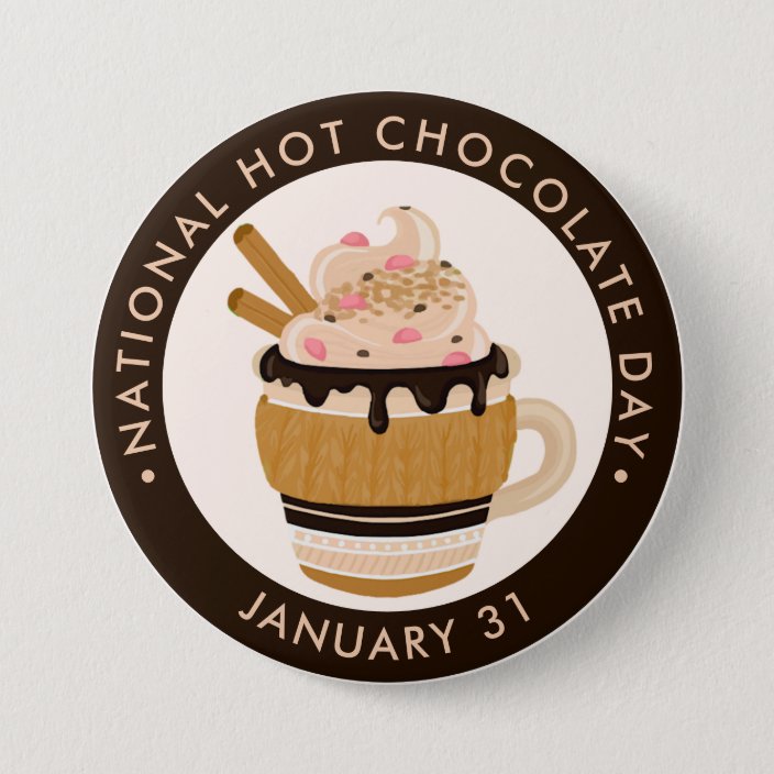 National Hot Chocolate Day Button