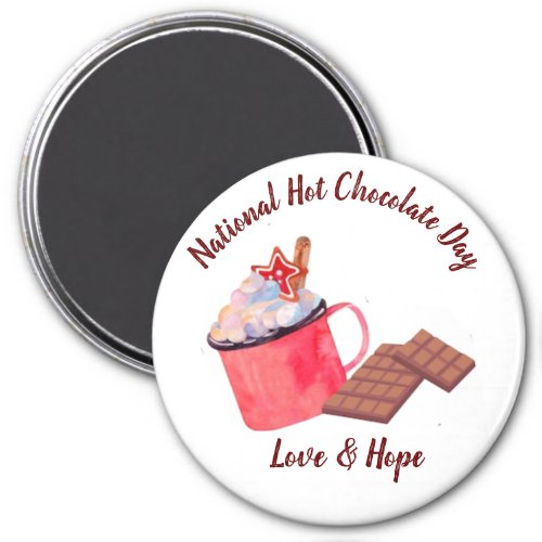 National Hot Chocolate Day Pop january winter  Magnet