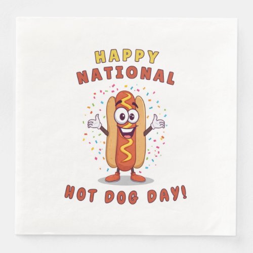 National Hot Dog Day Paper Napkins