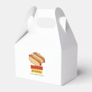 National Hot Dog Day Retro Food Art Favor Boxes
