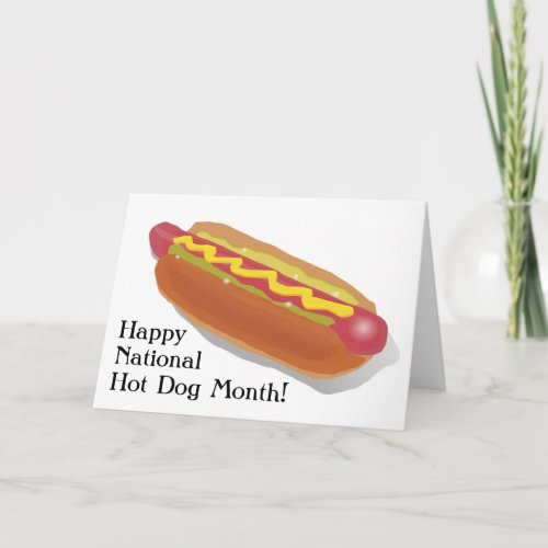 National Hot Dog Month Card