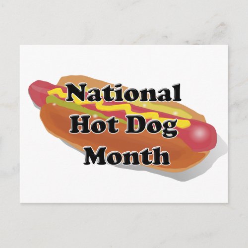National Hot Dog Month Postcard