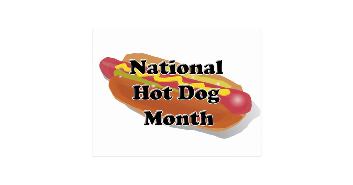 national-hot-dog-month-postcard-zazzle