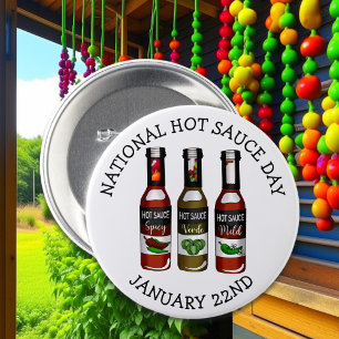 National Hot Sauce Day   January 22nd  Button
