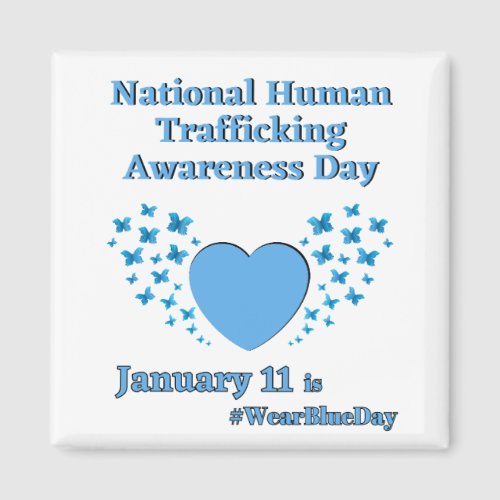 National Human Trafficking Awareness Day WearBlue  Magnet