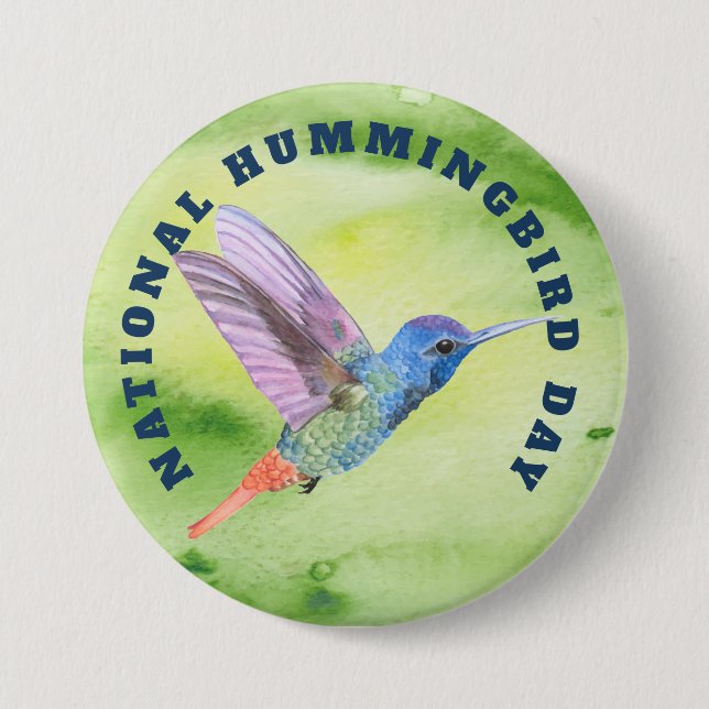 National Hummingbird Day Button (Front)