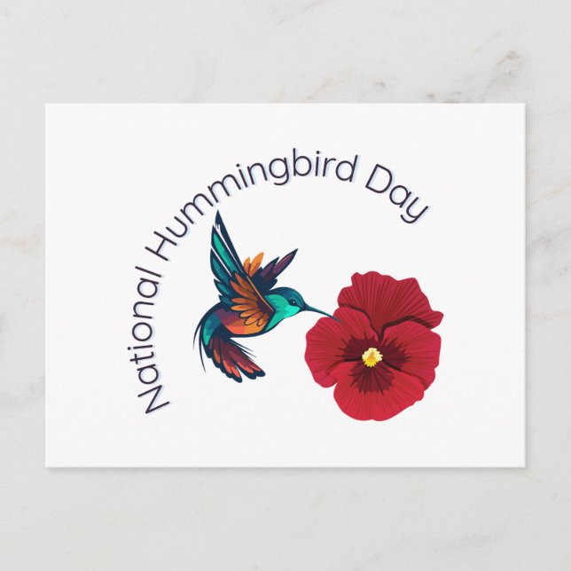 National Hummingbird Day Postcard (Front)
